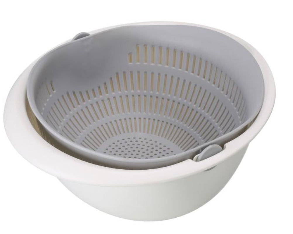 Double-Dish Sink Drain Basket Kitchen Panning Wash Fruit Basket