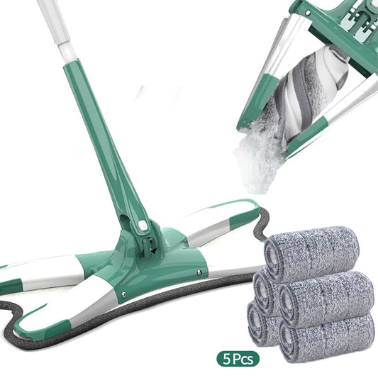 Superfine Mop Wood Foor Wet and Dry Dual-Use Large Mop Floor Artifact Mops 360 Degree Rotatable Cleaning Mop